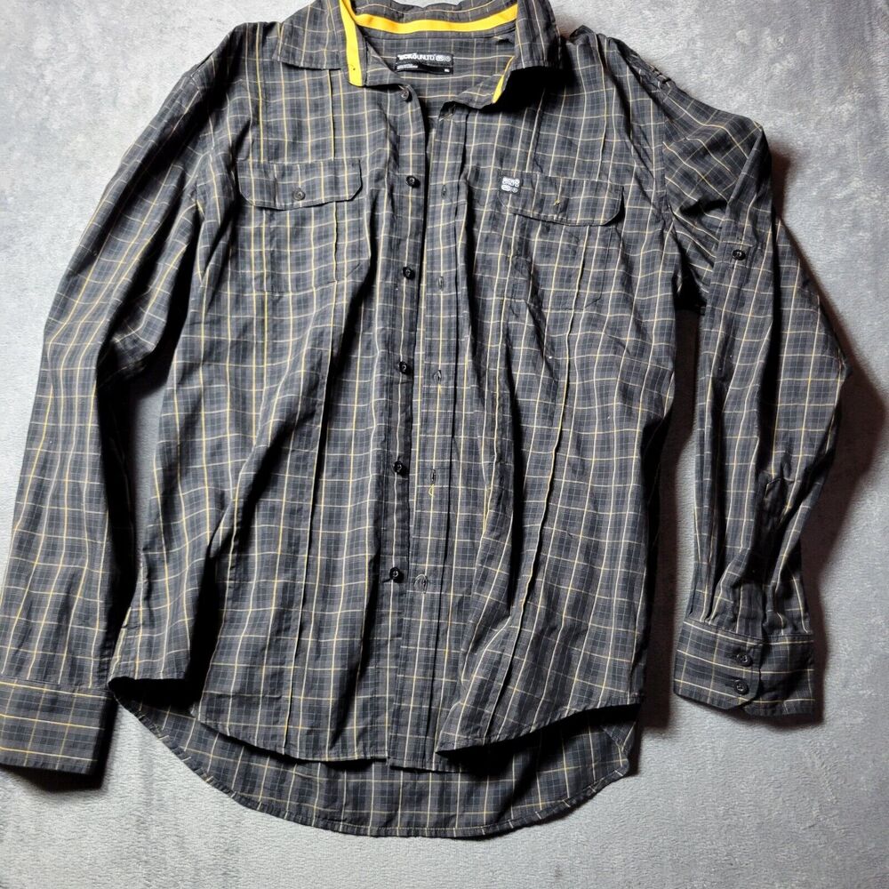 Wrangler Shirt Mens XL Pearl Snap Button Up Black White Stripe Long Sleeve Rodeo